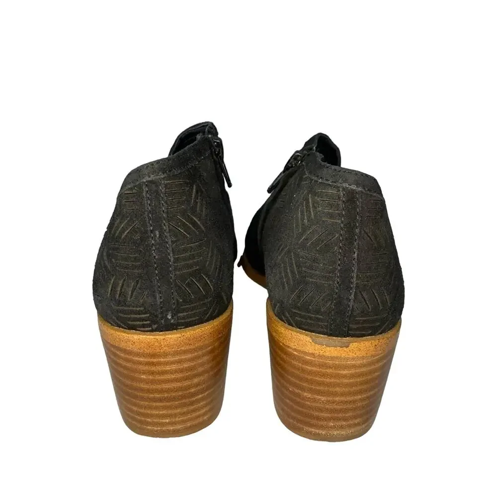1.State Iddah Leather Ankle Booties size 7 Boho Preppy Classic